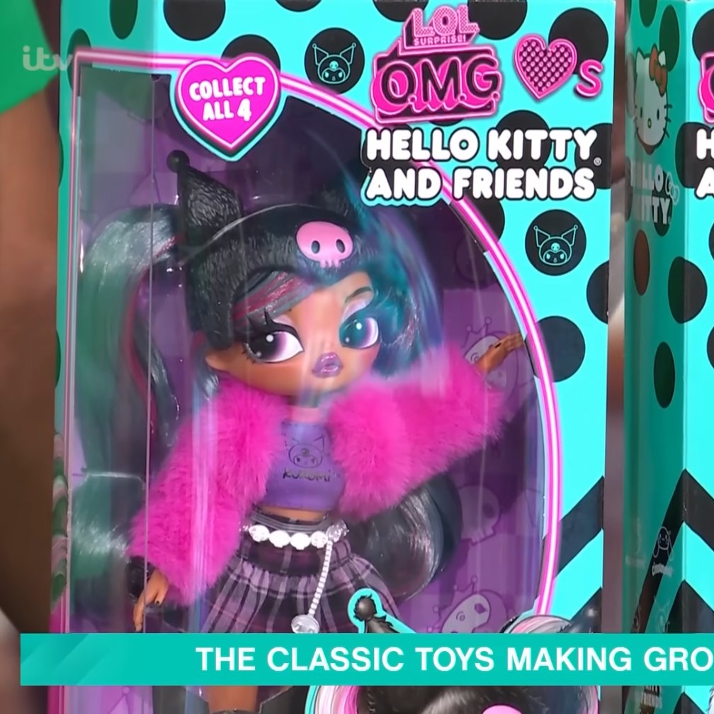 SeeingMount's tweet photo. First finalized look at the LOL OMG Reboot Sanrio dolls of Kuromi and Hello Kitty https://t.co/tZT29MRqa4