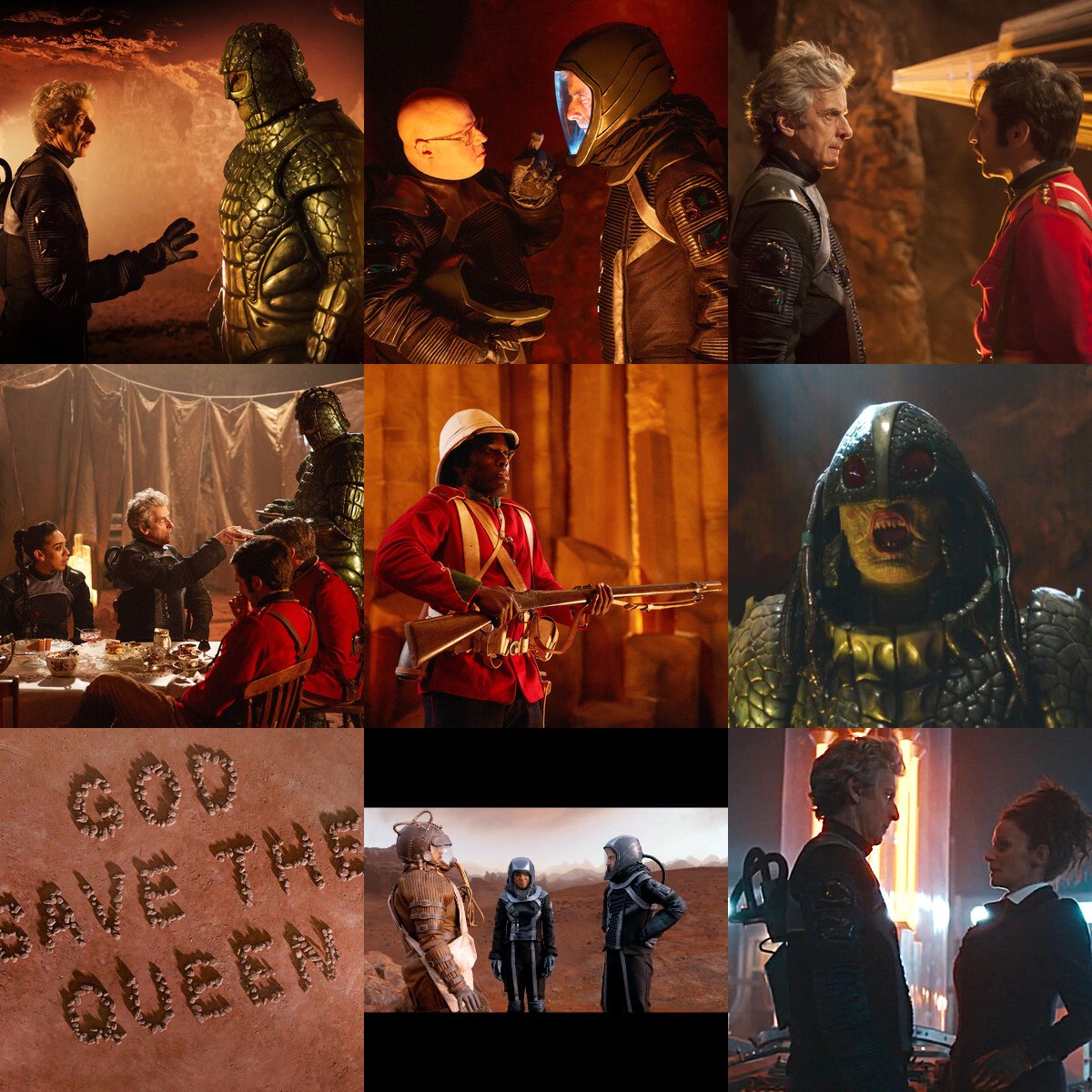 brinatello's tweet photo. #WaybackWednesday (June 10, 2017): The #DoctorWho episode, #EmpressOfMars, aired. The #TwelfthDoctor (#PeterCapaldi) takes #BillPotts (#PearlMackie) and #Nardole (@RealMattLucas) to the planet Mars where they find British soldiers and an #IceWarrior (@richaashton) named Friday. https://t.co/cXJFrbwyg6