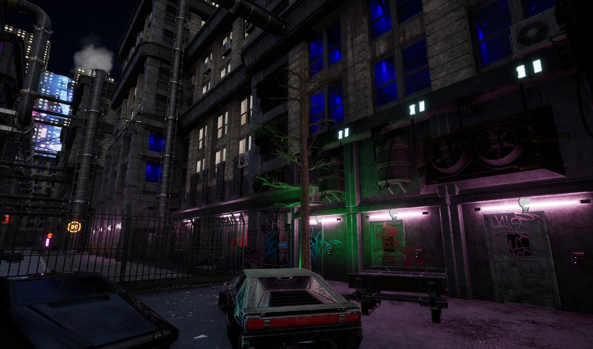 nonplusmedia's tweet photo. Prototyping #8... Decals &amp; Post Process   
#solodev #indiegame #unrealengine https://t.co/2kfWGvKAKo