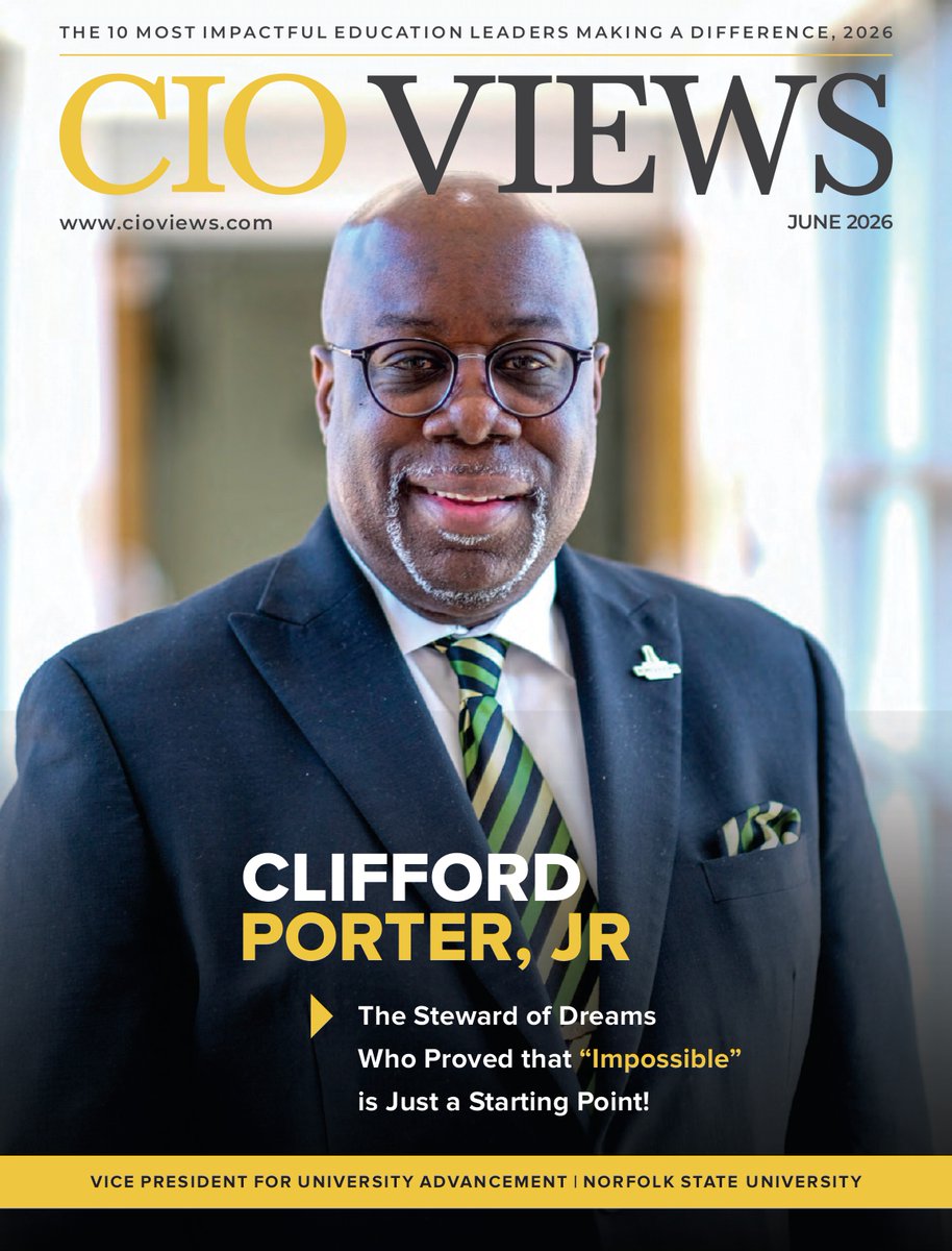 CIOviews's tweet photo. 🎓 We are honored to feature Clifford Porter, Jr., Vice President for University Advancement at @Norfolkstate, on the front cover of CIO Views Magazine’s prestigious edition, “The 10 Most Impactful Education Leaders Making a Difference, 2026”🔗https://t.co/z4UkzM92w9

#Education https://t.co/A4U7iha9jk