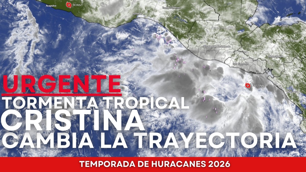 cafematv's tweet photo. 🔴URGENTE BOLETIN 9AM:  ¡Amenaza en el Pacífico! La tormenta #Cristina se intensifican y avanzan hacia zonas vulnerables de #Centroamérica como #ElSalvador y #Guatemala . Mira la trayectoria en vivo y el pronóstico de impacto aquí: https://t.co/Pw0jOYzQQf https://t.co/Vzi9ol1zK4