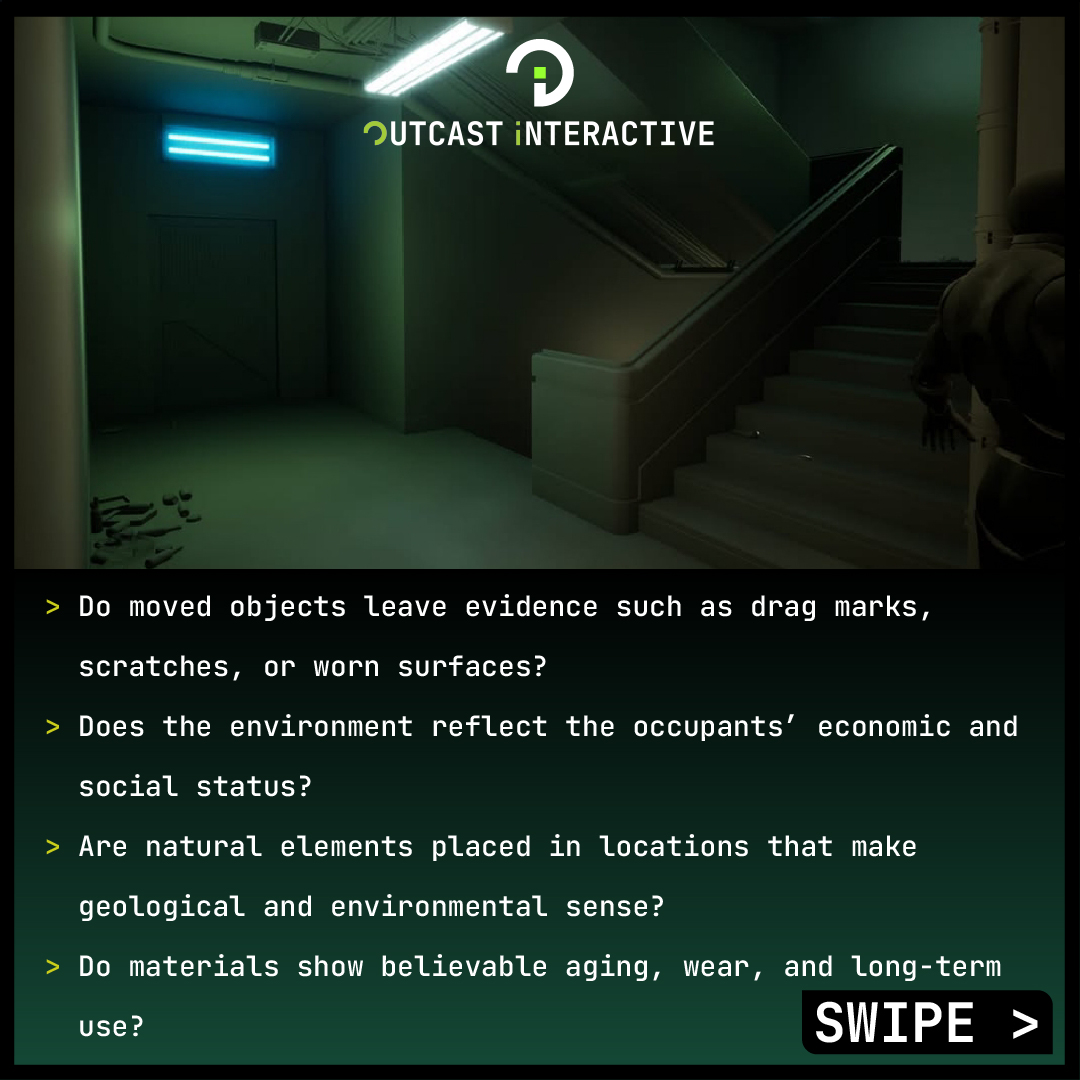 Outcastint's tweet photo. Here is a part 2 of AAA Environment Art Checklist covering the small technical and artistic decisions that make a huge difference in production quality.
What's the first thing you check before considering an environment complete?
#blender3d #3dtips #outsource #learn3D #3dart https://t.co/VHQQ7ivoa9