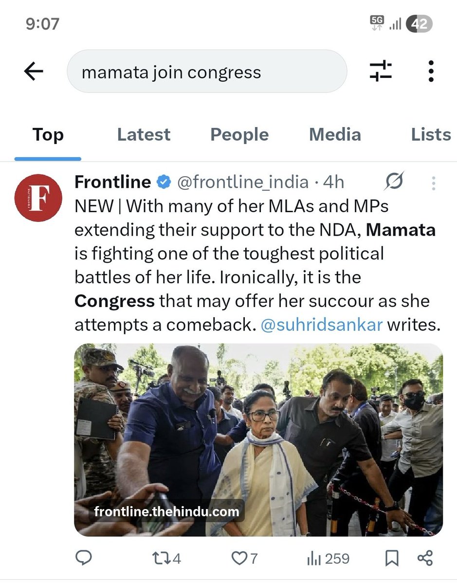 KanjilalSupti10's tweet photo. From the very inception of the Trinamool Congress (TMC) in West Bengal politics, the CPI(M) has been the only party to consistently maintain that TMC is not a political party at all! Mamata Banerjee might even return to the Congress. The TMC ruled the state for a long 15 years, and it has been barely a month since they were ousted from power. Yet, within this short span, the party is virtually on the brink of extinction!
More than 20 MPs have switched sides to join the NDA camp, and two Rajya Sabha MPs have resigned. However, the initial cracks first appeared in the Legislative Assembly, where nearly 60 MLAs took the opportunity to turn against Mamata.
And to think, this is the same Mamata Banerjee who was once hailed in pan-Indian political circles as one of the country's most experienced and astute politicians! Every opposition party faces immense and constant pressure from the BJP. There is never a moment when attempts are not being made to engineer defections in the opposition camp. But has any other political party faced a collapse of this magnitude? Why is it that the TMC alone is on the verge of an end today? One hopes that people outside West Bengal, who held a certain perception of this party, will now finally see through the illusion!