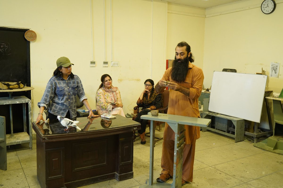 AlhamraLAC's tweet photo. #Day1 of the Sculpture Workshop at Alhamra, the Mall.

Hands in clay, ideas taking form. Participants began exploring techniques, textures and the art of giving shape to thought.

A space where tradition meets creation.

#Alhamra #SculptureWorkshop #Lahore https://t.co/IuXevF0XmX