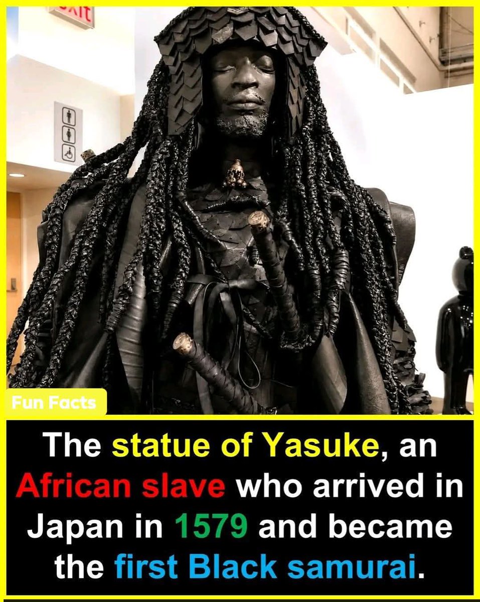 BLESSEDSON0012's tweet photo. Before the world became connected, a man from Africa made history in one of the most unlikely places imaginable—feudal Japan.
Known as Yasuke, he arrived in Japan in the late 1500s alongside Jesuit missionaries. Believed to have originated from East Africa, his presence immediately captured attention in a society where few people had ever seen an African. Crowds reportedly gathered just to catch a glimpse of him.
His remarkable stature, strength, and intelligence soon drew the attention of Japan's legendary warlord, Oda Nobunaga. Impressed by Yasuke's character and abilities, Nobunaga welcomed him into his inner circle.
What followed was extraordinary. Yasuke was granted a residence, entrusted with weapons, and elevated to the prestigious rank of samurai—an honor rarely bestowed upon foreigners during that era.
Although parts of his story remain shrouded in mystery, Yasuke's legacy endures as the first known Black samurai in Japanese history, a powerful reminder that history is far more diverse and interconnected than many realize.
History didn't just happen in one place—it was shaped by people who crossed oceans, cultures, and expectations.

#AfricanHistory #BlackHistory
