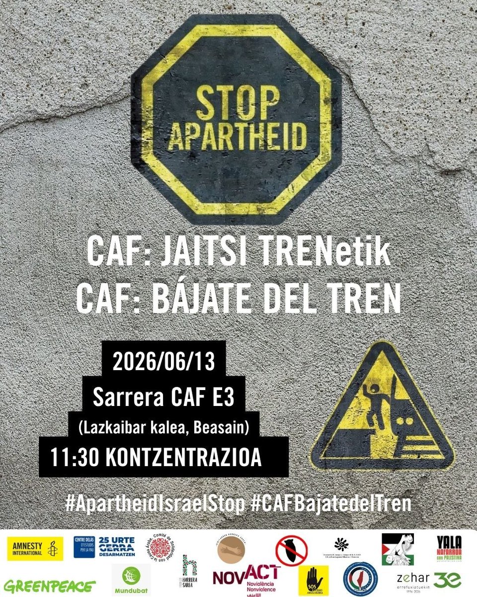 GerPalesti2023's tweet photo. CAFek berehala eten behar du Jerusalemgo tren arinaren produktuen / zerbitzuen hornidura, Israelgo lurraldea Palestinako Lurralde Okupatuko asentamenduekin lotzen duena, eta ez du beste kontratu publikorik lortu behar, Palestinako lurraldea legez kanpo okupatzen lagun dezakeenik. https://t.co/YeQc9dVlqP