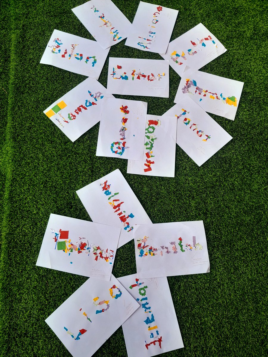 ViaAmazingSch's tweet photo. 🎨✨ Our Kindergarteners had a colorful collage adventure today! They crafted their names with vibrant paper pieces—Lisa, Jeremiah, Benteh etc showed off their creativity! 🌈💖 #KindergartenArt
#KidsCraft #NameCollage #LearningIsFun 😊 #ViaAmazingSchool https://t.co/4q6LFa4Sfa