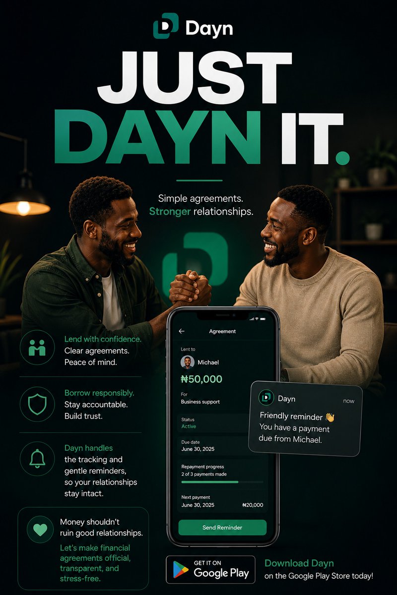 abdulhak99m's tweet photo. DAYN — Track debts, installments, and payments with ease.
JUST DAYN IT. https://t.co/sxPsqlCCvl