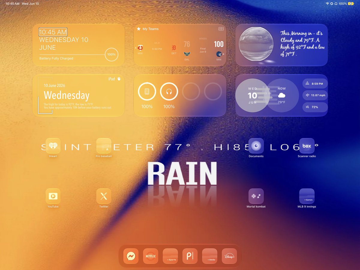 austynjohnson26's tweet photo. #showlive setup ✨
Themes: @Zooropalg and @daddykool666
Wall: @Deep_Screens
Icons: #d4rk by @MyLoveJewels
Widgets: @asdlordesigns @EduardoB5to @daddykool666 @apple @DarugeDigital @darknoiseapp and me.
Made on iOS 27 beta.
Thoughts?
Hope it is calming ✨ https://t.co/degGza3QG3