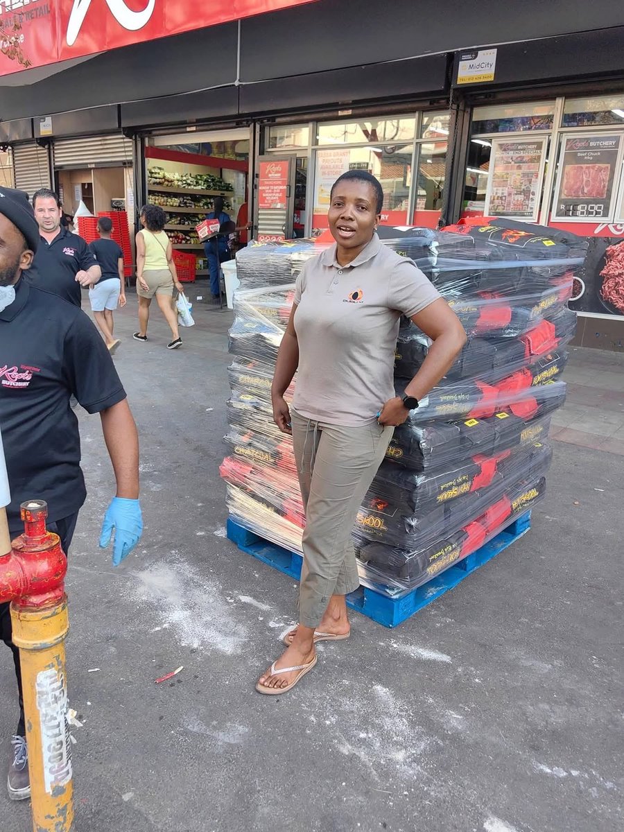 KatlegoMaseng1's tweet photo. Meet Dudu Skhosana, the founder of Dudu M Briquettes from Middelburg, Mpumalanga.

What started as a vision to create value from natural resources has grown into a business that produces high-quality charcoal from firewood, supplying households and businesses alike.

African women in business are changing the game.