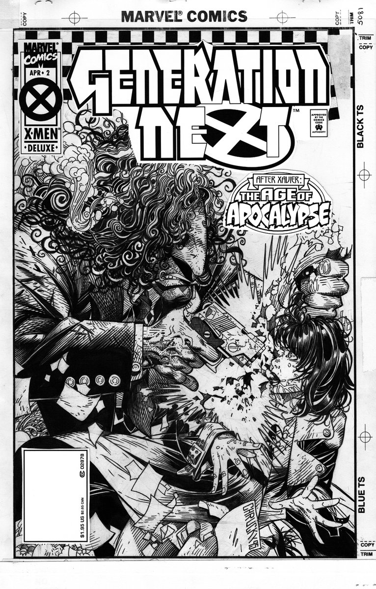 ShadeX6's tweet photo. OA--Generation Next issue 2--Buckingham inks.  April, 1995. https://t.co/WY4Dvh9zW9