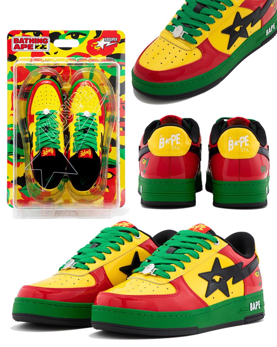 Ovrnundr's tweet photo. KidSuper x Bape Sta “Ghana” 🇬🇭 

OFFICIAL IMAGES 

• $325
• June 11th (Preorder) https://t.co/tMYAw16Gzu