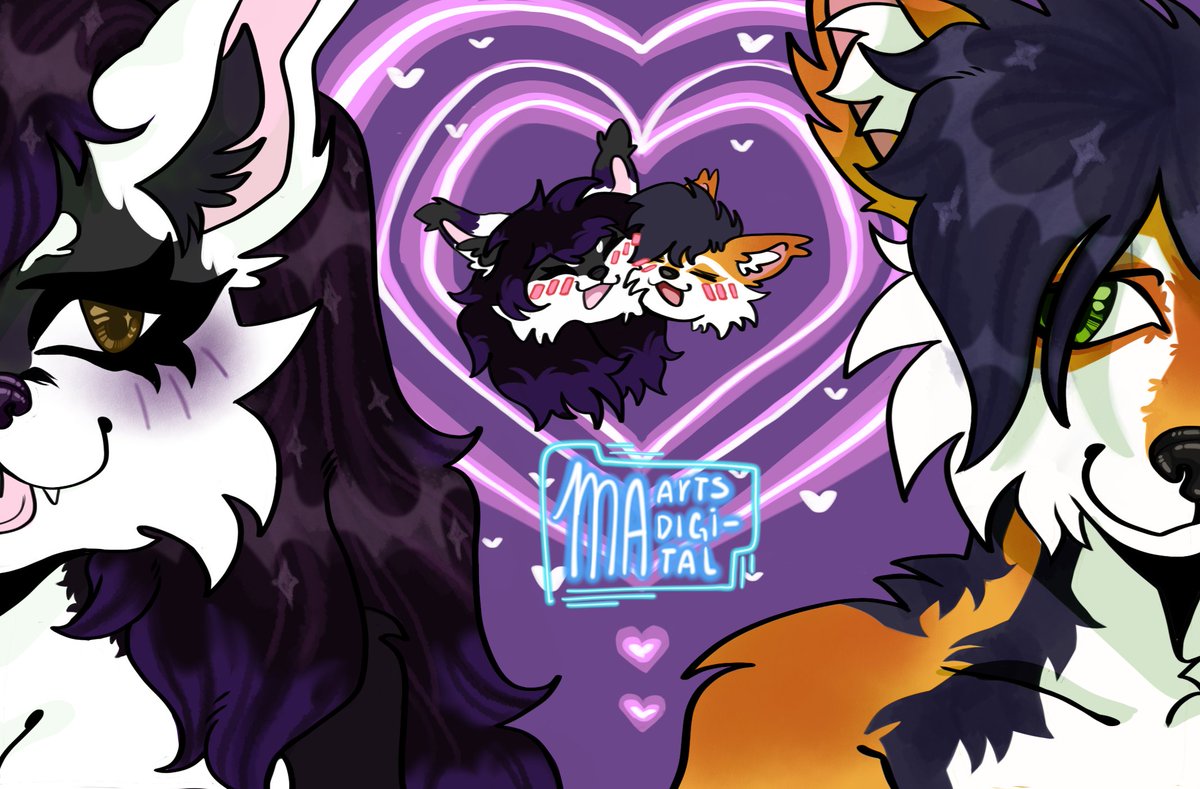 MaArtistdigital's tweet photo. Comission  feita para a @KodyYakissoba  dos ych de dia dos namorados  

💝💝✨️✨️✨️ https://t.co/UUY8NLIAet