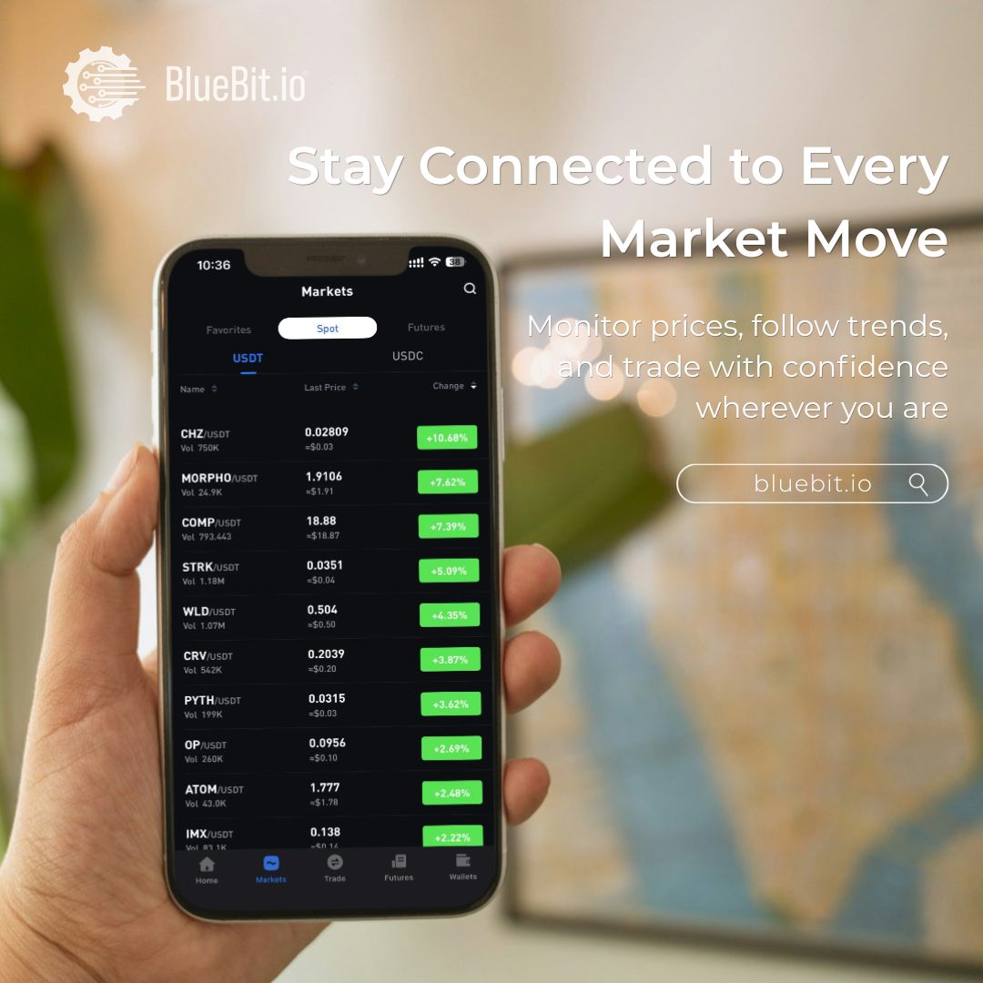 Fariborz_gorgan's tweet photo. 📱 The market moves fast — stay connected with BlueBit.

Check prices, track market trends, and manage your trades directly from your mobile device. 📊

Whether you're at home, at work, or on the move, BlueBit keeps the market within reach. 🚀

#BlueBit #MobileTrading #BTC #ETH https://t.co/c2lXkZz7Vn