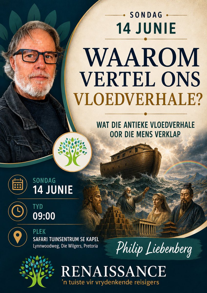 PhilipLiebenber's tweet photo. #PhilipLiebenberg #RenaissanceGemeenskap #WaaromVertelOnsVloedverhale #Vloedverhale #Mitologie #Genesis #Gilgamesj #Noag #AntiekeWysheid #MenslikePsige #Sielkunde #Filosofie #VergelykendeGodsdiens #CarlJung #Spiritualiteit #Geskiedenis #Nuutbegin #Menswees #RenaissancePraatjies https://t.co/RcLrI5GZA1