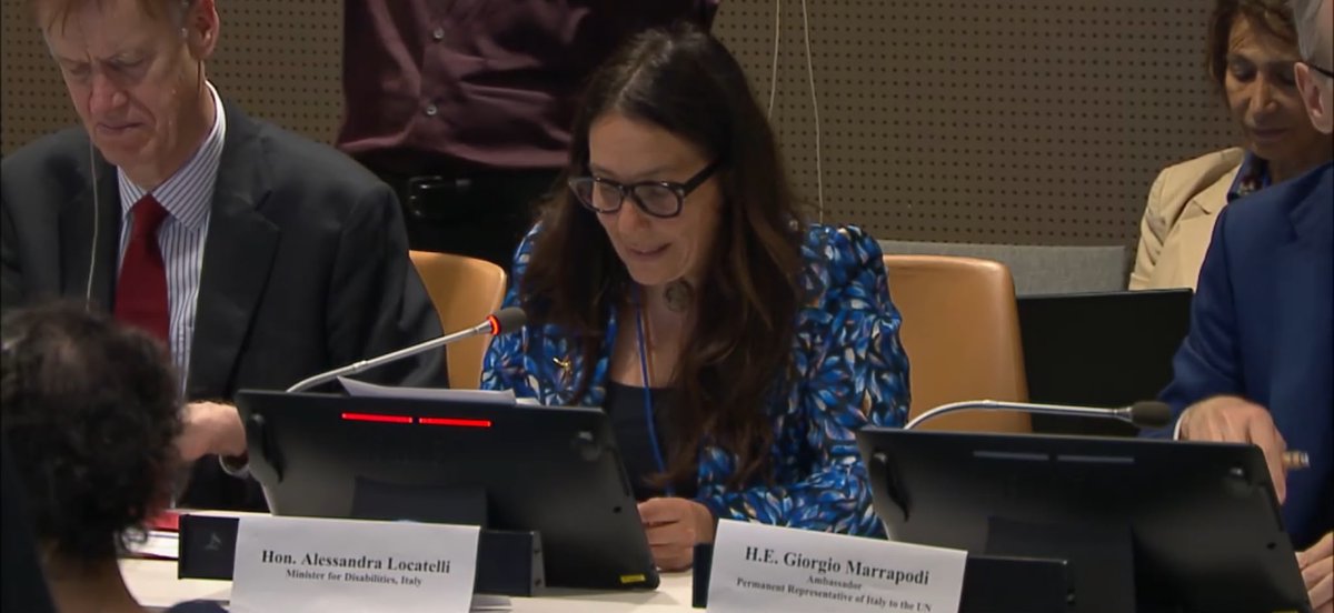 ItalyUN_NY's tweet photo. Today, on the occasion of #COSP19, Italy together with @UKUN_NewYork and the @IDA_CRPD_Forum hosted the side event "Sporting Talents in the Life Project", dedicated to recognising the talents of persons with disabilities and supporting their full participation in life.

As Minister @Ale_Locatelli_ stated sport is a universal language that unites people, breaks down barriers and promotes respect, solidarity and participation - an extraordinary tool for inclusion and an essential dimension for the growth, autonomy and fulfilment of every person.

Through the Solfagnano Charter, Italy reaffirms its commitment to rights, inclusion and equal opportunities for all persons with disabilities. Because a society that values everyone's talents is a stronger and fairer society. #CRPD #NothingAboutUsWithoutUs #disabilities #inclusion #EveryoneIncluded