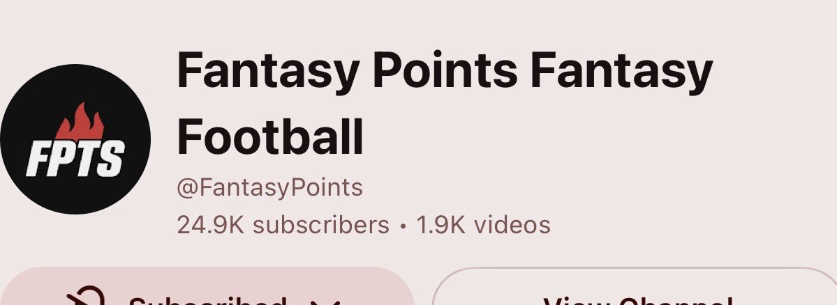 TheOGfantasy's tweet photo. We are nearing 25K subs on the @FantasyPts YouTube channel 

This has been a huge number goal of @TreyKamberling @ElNostraThomas and myself. 

I think we get there by this weekend. 🔥🔥

A huge shout out and thank you to our audience for helping us grow. https://t.co/4MmD6oi7Xy