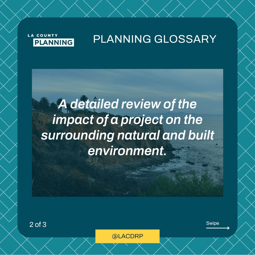 LACDRP's tweet photo. Today's #PlanningGlossary word is #Environmental Impact Report
https://t.co/vMcXkKmLyF https://t.co/dc0qxTMfel