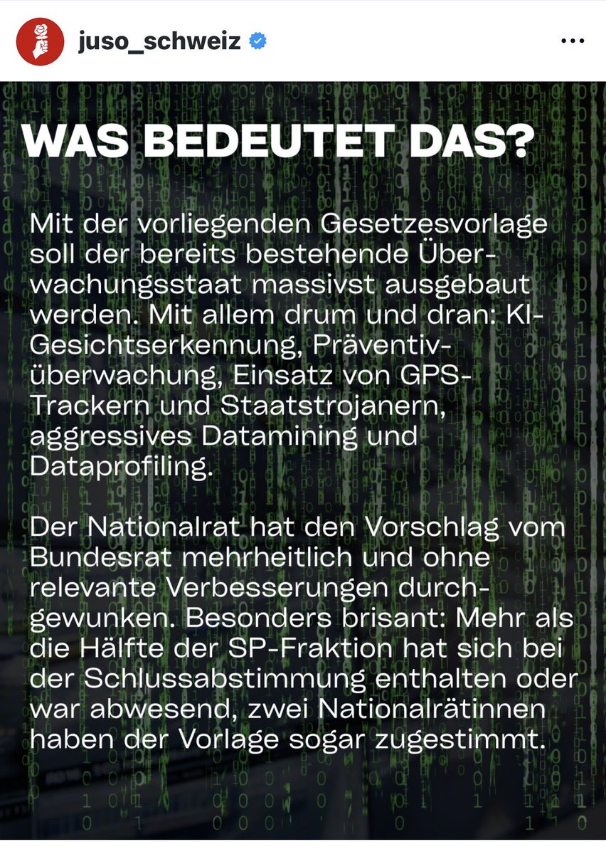 monica_amgwerd's tweet photo. JUSO 4 the Win! @JusoSchweiz
Die Juso setzt sich für Grundrechte ein und kritisiert die SP Schweiz bezüglich #NDG (Nachrichtendienstgesetz).
So stelle ich mir u.a. die freie liberale Debatte vor:
Sachliche Debatte anstatt Lager-Politik💛 #WeiterSo https://t.co/KrxqHeE6F0