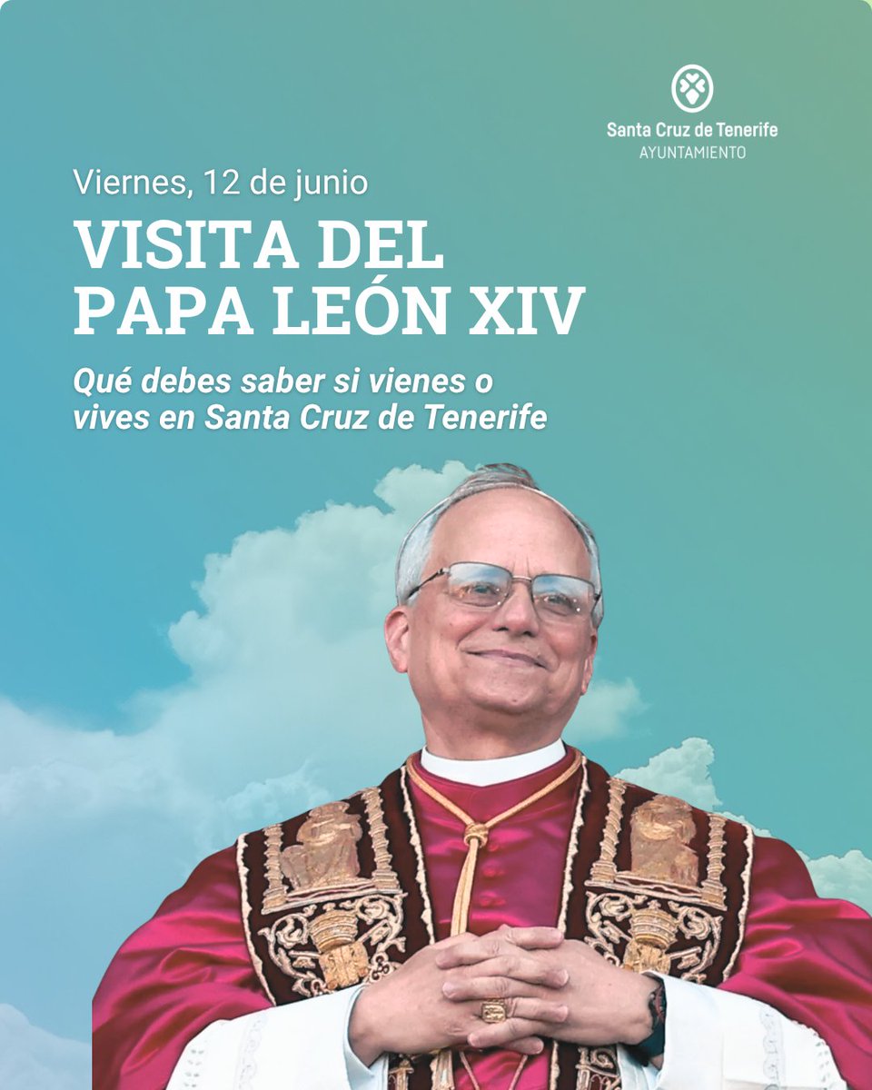 santacruz_ayto's tweet photo. 🕊️ La visita del Papa León XIV a nuestra ciudad, #SantaCruzdeTenerife, trae consigo una serie de modificaciones en el tráfico, cambios en el transporte público y restricciones de aparcamiento en distintas zonas del municipio. https://t.co/zX7O7mgQu7