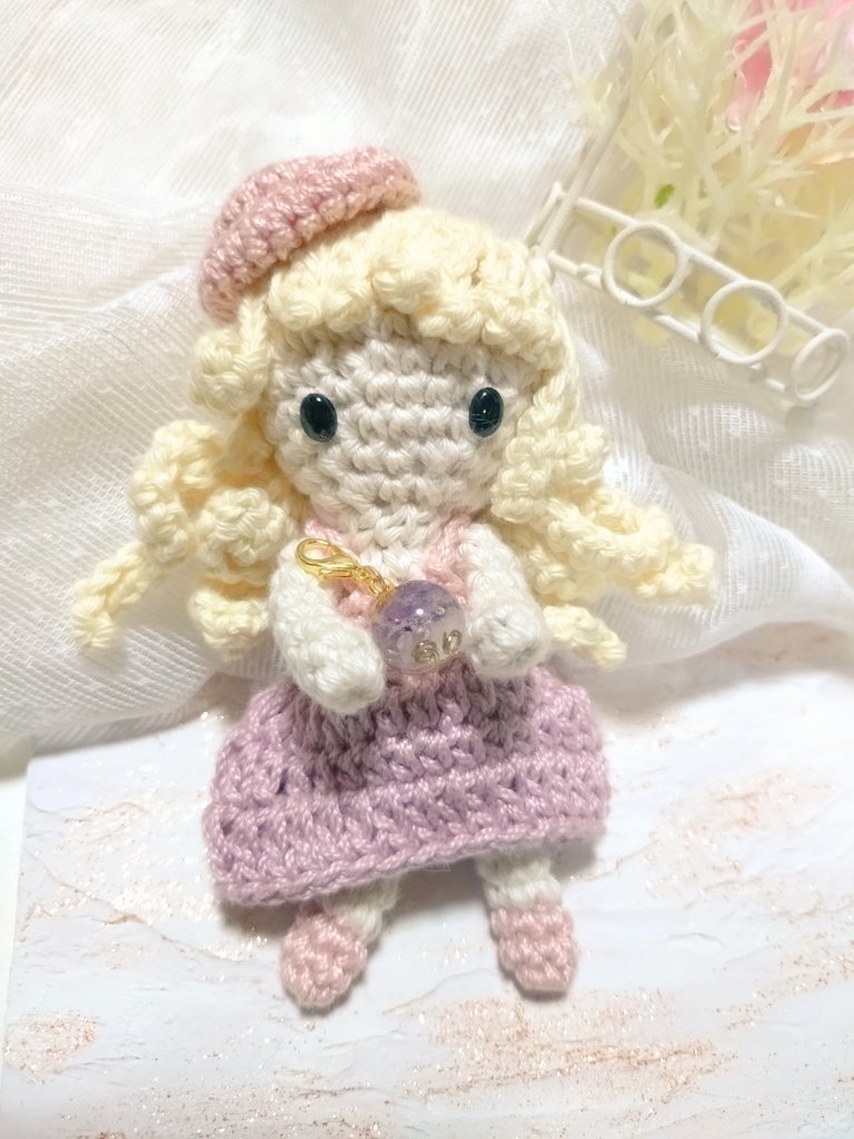 1＆2枚目♡ローズクォーツとアメジストのオルゴナイトチャーム 3枚目