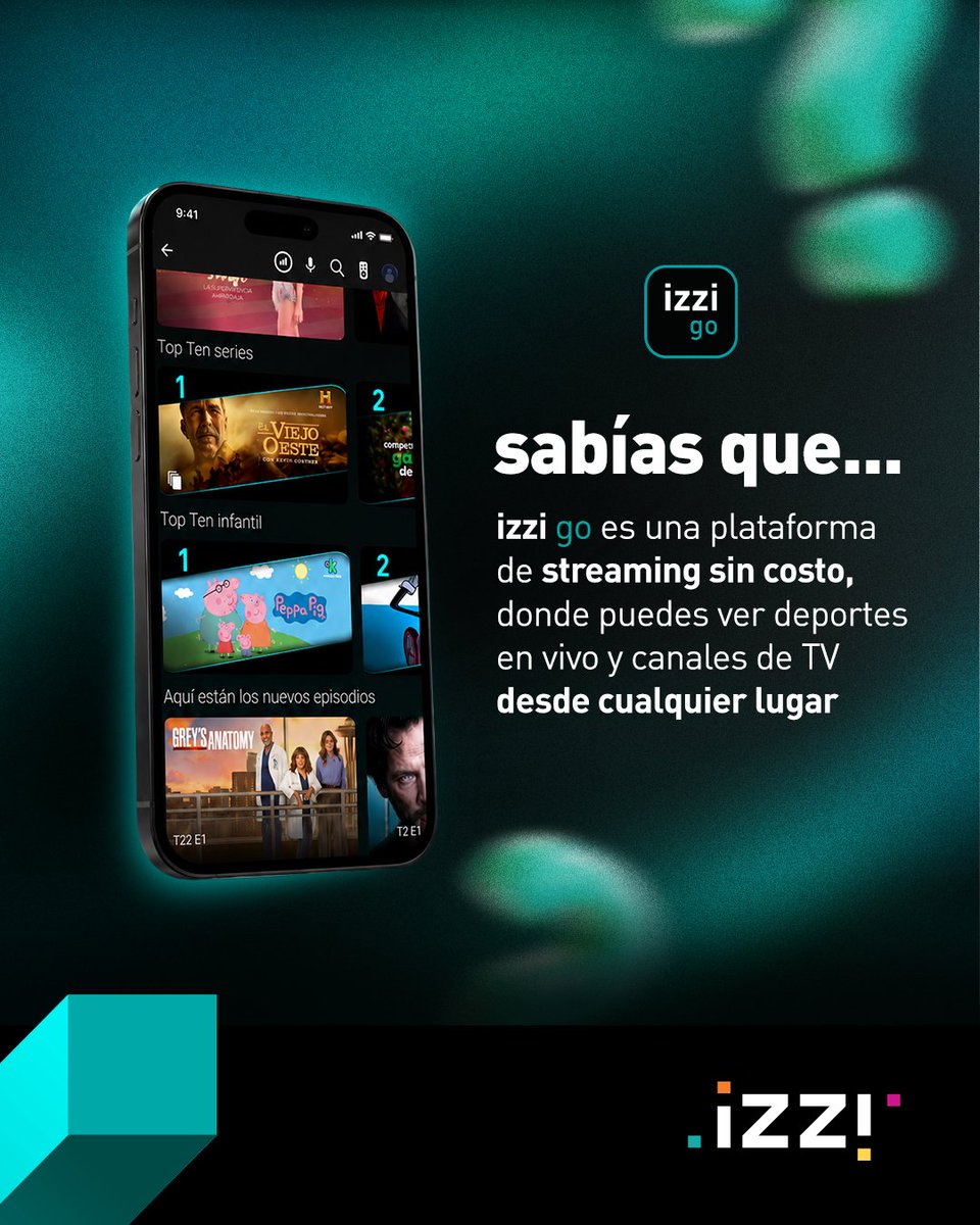 izzi_mx's tweet photo. Streaming sin costo para disfrutar deportes en vivo y canales de TV cuando y donde quieras con #izzigo. 📲✨ ​

Descarga la app aquí. 👉 https://t.co/LZURO9RIHw https://t.co/pEzGugPQPJ