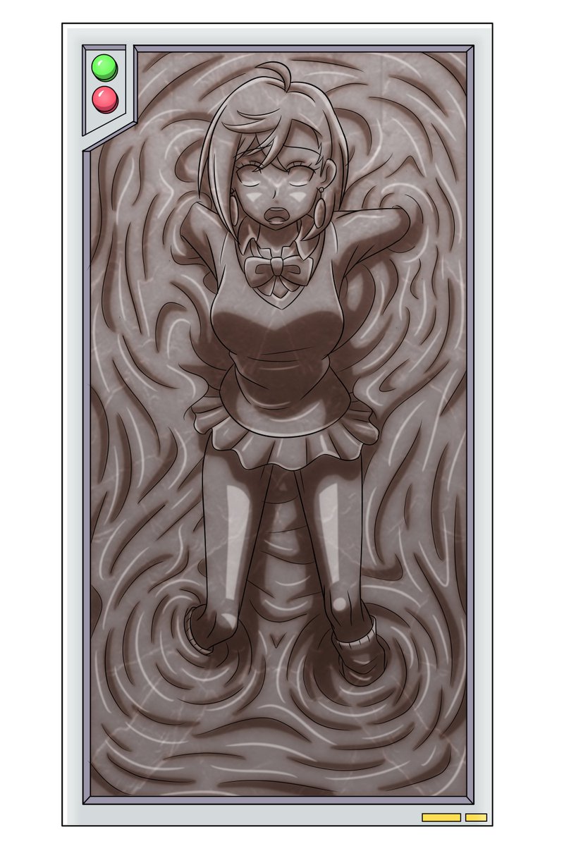 AsfrLex's tweet photo. YCH Commission of Momo Ayase, frozen in carbonite Enjoy! https://t.co/lqSBIUat0C