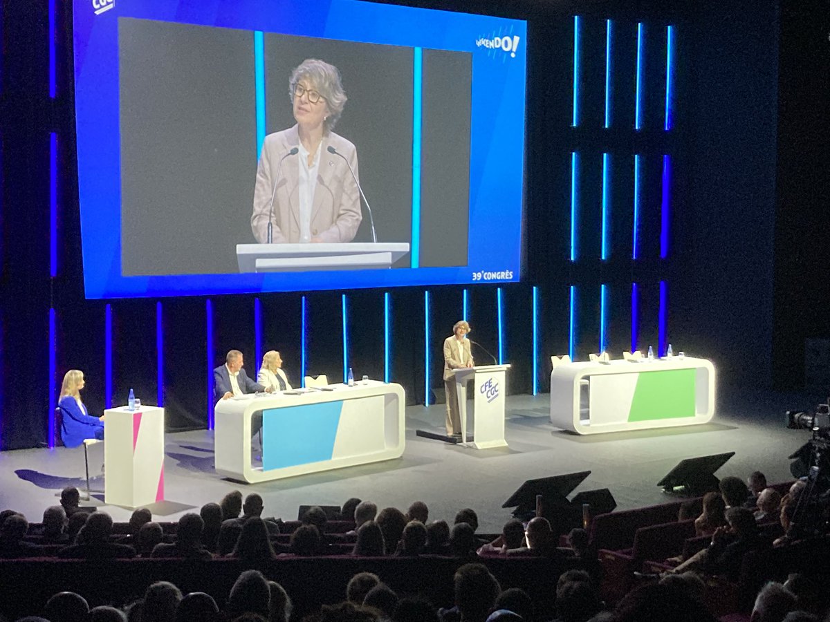 maxmrs6's tweet photo. Présent au 39ème congrès confédéral de la @CFECGC où @cthieffinne devient notre Présidente pour les trois prochaines années! Et merci à @fhommeril pour son action ces dix dernières années! https://t.co/RgTPgYoUOC