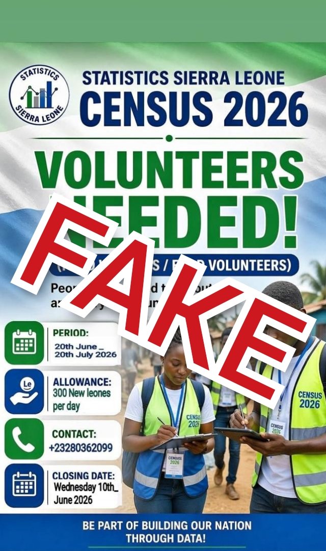 stats_sl's tweet photo. ⚠️ FAKE RECRUITMENT NOTICE ⚠️
Stats SL has not advertised for volunteers and does not charge any fees for recruitment.

Please disregard this notice and verify all information through our official website and verified social media accounts on Facebook, X, TikTok, and Instagram. https://t.co/JJ2BBKuid1