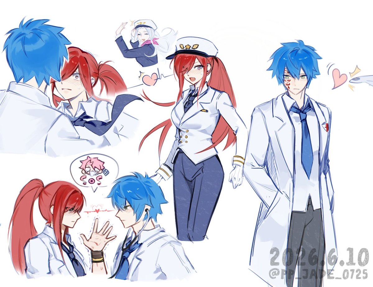 pp_jade_0725's tweet photo. ❗️注意注意，机长需要医生
#jerza
#fairytail 
#jellal 
#erza https://t.co/CMhHdBDHMG