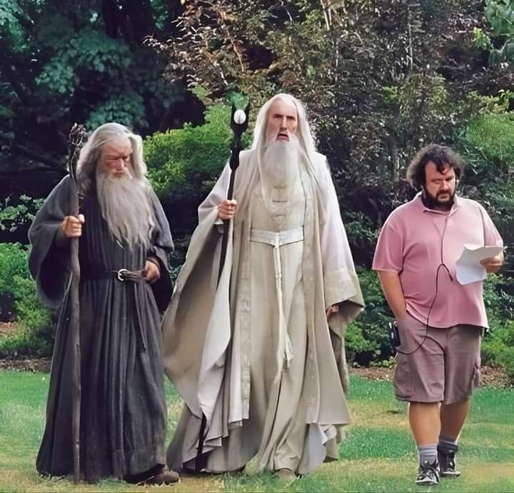 _EruIluvatar_'s tweet photo. Gandalf the Grey 
Saruman the White 
Peter the Pink https://t.co/8050dcCDav