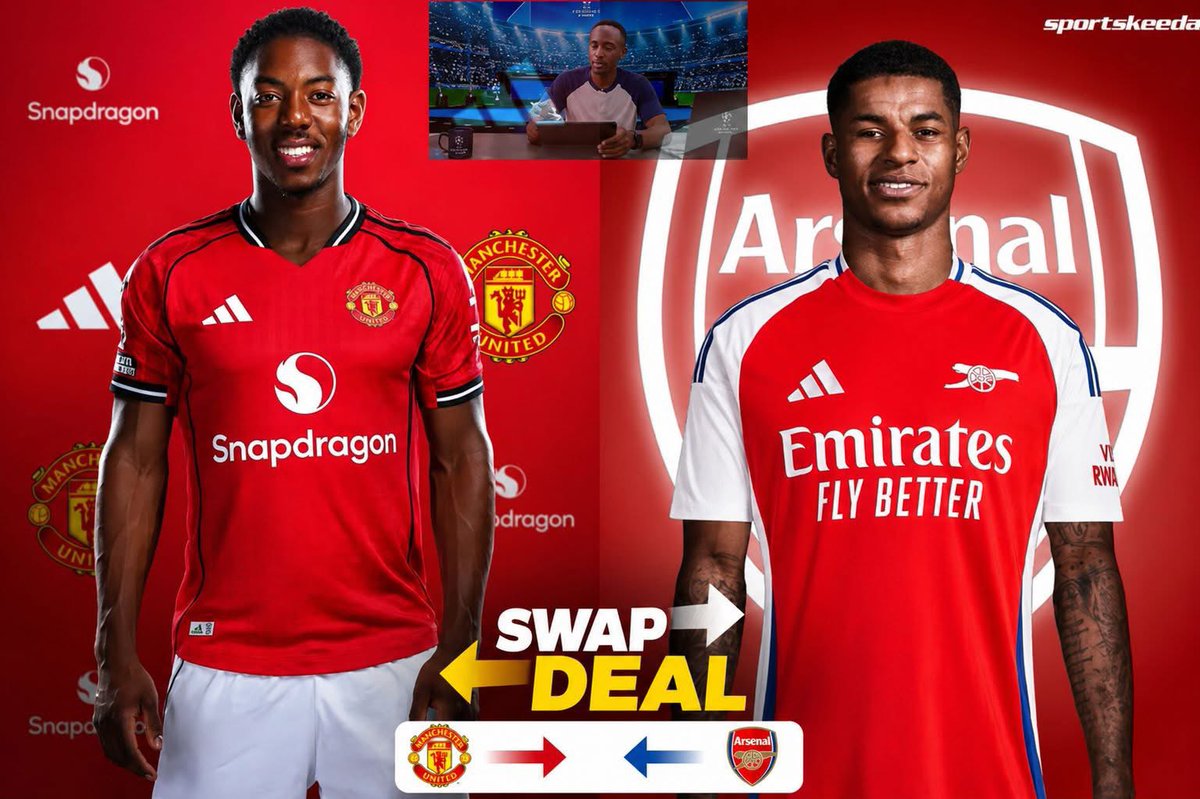MontserratUser's tweet photo. ⚽🛑 MANCHESTER UNITED OFFER MARCUS RASHFORD TO ARSENAL - in exchange for Miles lewis-skelly.

Arsenal fans, what do you think? https://t.co/1TjY6QiA1V