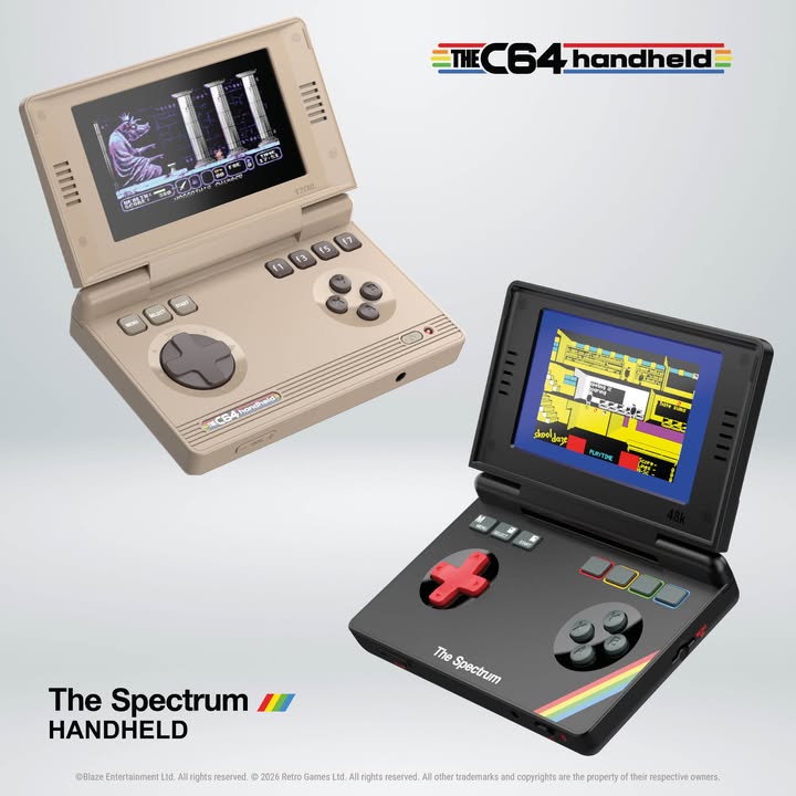 FunStockGames's tweet photo. Don't miss out! Pre-order THEC64 Handheld and The Spectrum Handheld NOW! 🔥 

UK: https://t.co/q3bnrsyqC5
EU: https://t.co/O0a3vOREUO
USA: https://t.co/ZErr009eHc https://t.co/fyfdPjEtnb