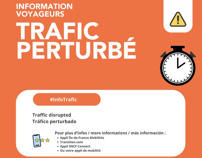 RERC_SNCF's tweet photo. 🔴#InfoTrafic #RERC
Le trafic est perturbé entre Invalides et Dourdan et entre Invalides et Saint-Martin-d'Étampes, en raison d'un train en panne à Épinay-sur-Orge. https://t.co/LWtFdXVnRc