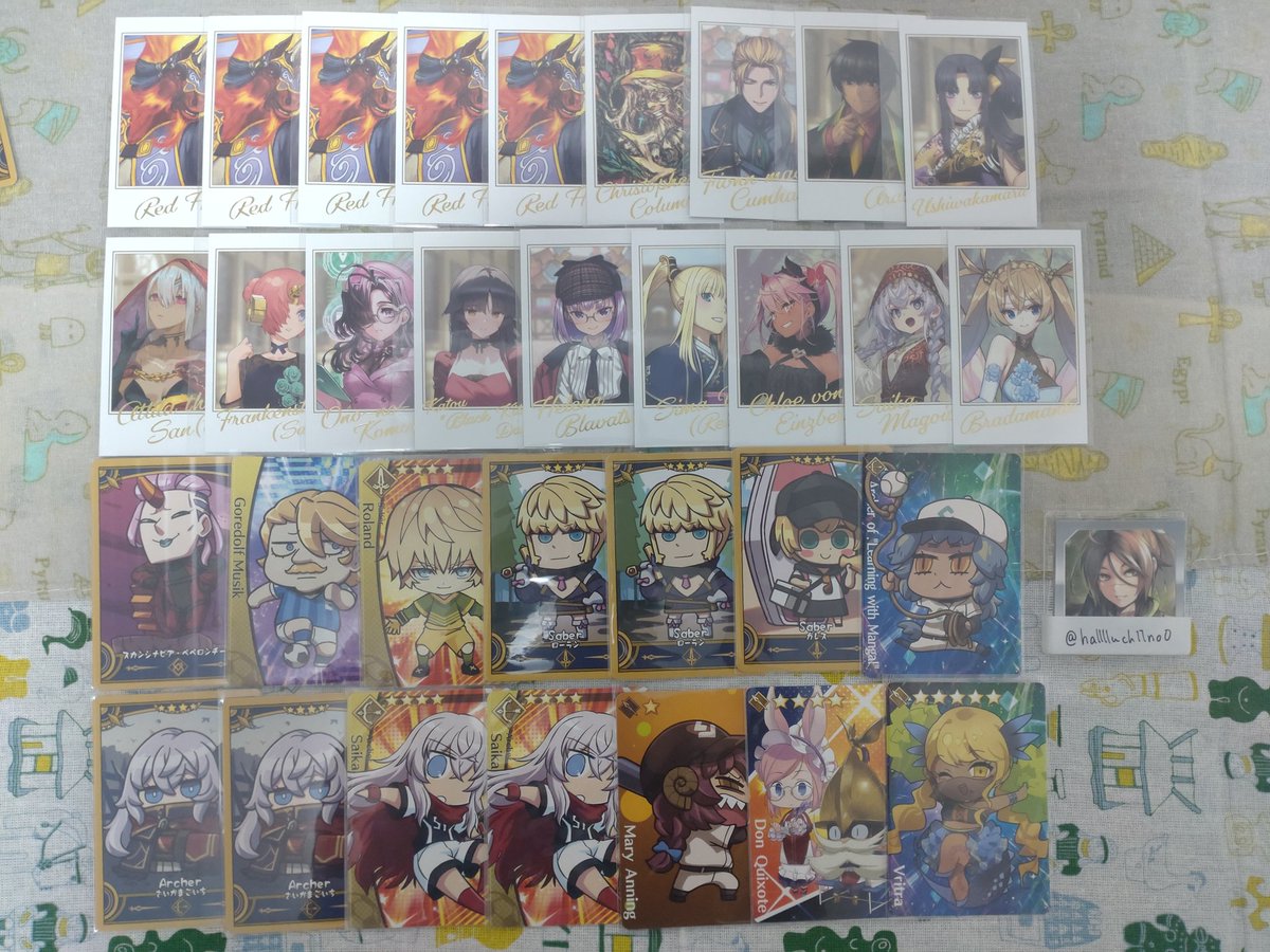 halllluch11no0's tweet photo. 【交換・譲渡】FGO ポートレイト OVER THE SAME SKY Fes.2025 コレクションカード ウエハース ブロマイド
霊基缶
［求］
画像1枚目 各1(💕のみ複数)
プロカ記載の同異種 杉谷
定価＋送料(ウエハースは50円/枚)

［譲］
画像2～5

→ https://t.co/2owZvRPyef