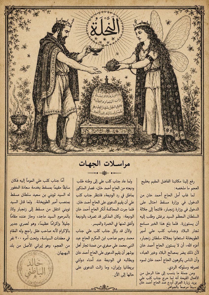 We_werehere's tweet photo. نشرت مجلة النحلة بتاريخ 1 ايار 1880م نقلا عن مراسلهم المقيم بخليج العجم خبر يتحدث عن اعتراض تجّار زنجبار على تولية الحاج أحمد خان الوزارة https://t.co/BqSbi0vG4B