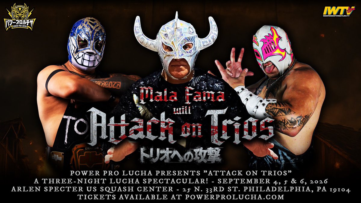 powerprolucha's tweet photo. 🚨ICYMI! Three of 16 teams in the Triple Tech Tournament have already been announced with more coming before our next event in July!

Tickets to Attack on Trios on Labor Day weekend are on sale at https://t.co/2aTlV4dcTp🎟️

Don’t miss the biggest weekend in Power Pro Lucha! https://t.co/ImzkEsbG7C