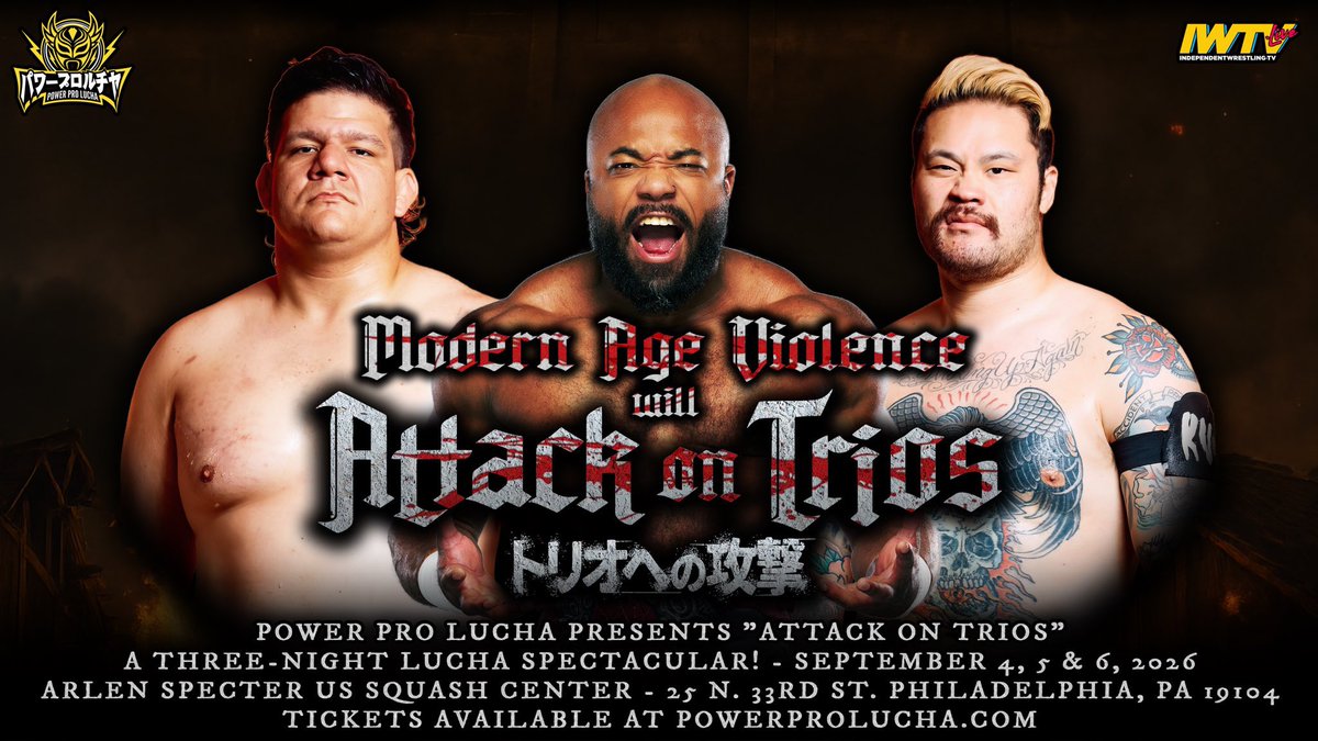 powerprolucha's tweet photo. 🚨ICYMI! Three of 16 teams in the Triple Tech Tournament have already been announced with more coming before our next event in July!

Tickets to Attack on Trios on Labor Day weekend are on sale at https://t.co/2aTlV4dcTp🎟️

Don’t miss the biggest weekend in Power Pro Lucha! https://t.co/ImzkEsbG7C