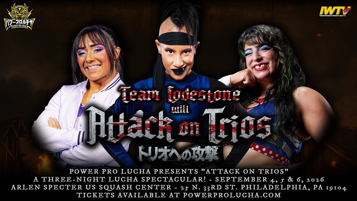 powerprolucha's tweet photo. 🚨ICYMI! Three of 16 teams in the Triple Tech Tournament have already been announced with more coming before our next event in July!

Tickets to Attack on Trios on Labor Day weekend are on sale at https://t.co/2aTlV4dcTp🎟️

Don’t miss the biggest weekend in Power Pro Lucha! https://t.co/ImzkEsbG7C
