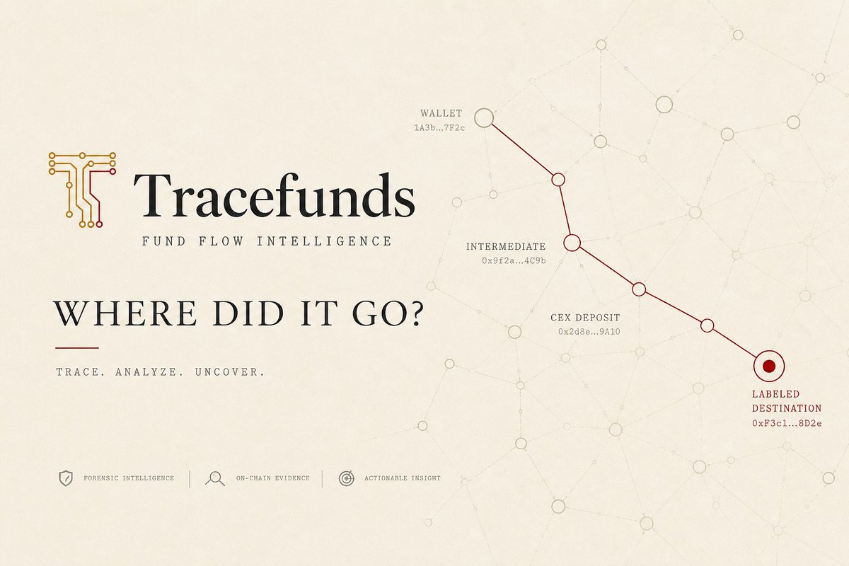 tracefunds's tweet photo. Exchange support teams don’t want random screenshots.

They want: addresses, amounts, timestamps, and a clear outbound path.

Tracefunds packages that from public chain data — verify first, then forward.

https://t.co/mD8JZXmv57

#OnChain #CryptoSecurity #solana #blockchain https://t.co/ihewgjLgns