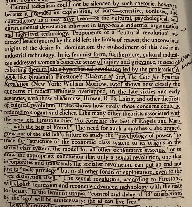 JDHaltigan's tweet photo. Transgender ideology was birthed by radical feminism. Contemporary "feminists" need to acknowledge this, accept it, &amp; not deny it. Firestone's "Dialectic of Sex" called for an end to the 'sex distinction itself.' She thought the id could live free. https://t.co/0jcKQEmCPI