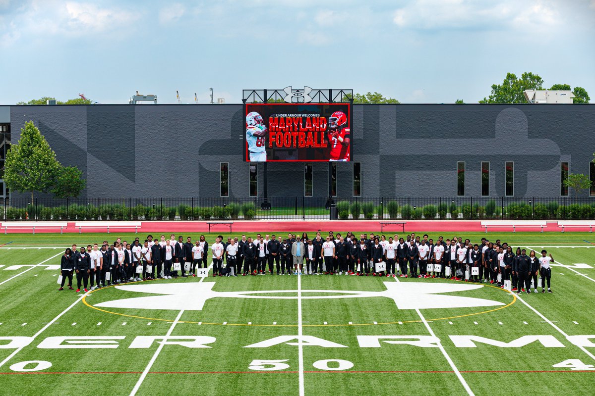 TerpsFootball's tweet photo. Thank you to Under Armour for hosting us at the company headquarters in Baltimore and giving our team an unforgettable experience! 🐢

#ProtectThisHouse https://t.co/aWWR1lKamJ
