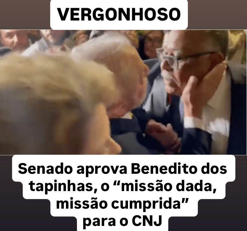 DamaDeFerroTV's tweet photo. À prova de elogios, o senado brasileiro escreve mais uma página vergonhosa em sua história e comprova que o veto ao inepto Bessias foi apenas um sonho de verão.

Por 53 votos a 16, o senado aprovou o lulista Benedito Gonçalves para o orgão que sequer deveria existir, o CNJ, que é o responsável por punir juízes não lulistas e tergiversar sobre atos pró lula do judiciário.