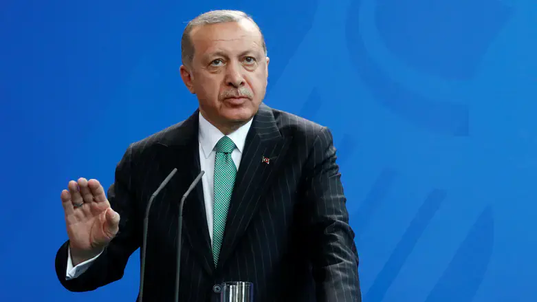 IDFsoldiergirl's tweet photo. Little Shmitler threatens Israel 
(Who agrees he looks like Shmitler?)
Turkish President Recep Tayyip Erdoğan said today (Wednesday) that Israeli strikes in Syria and Lebanon have reached a point where they also threaten his country, and he warned against further action, saying, "We see comprehensive initiatives led by Israel in the Mediterranean, and no one should pursue adventures there."
