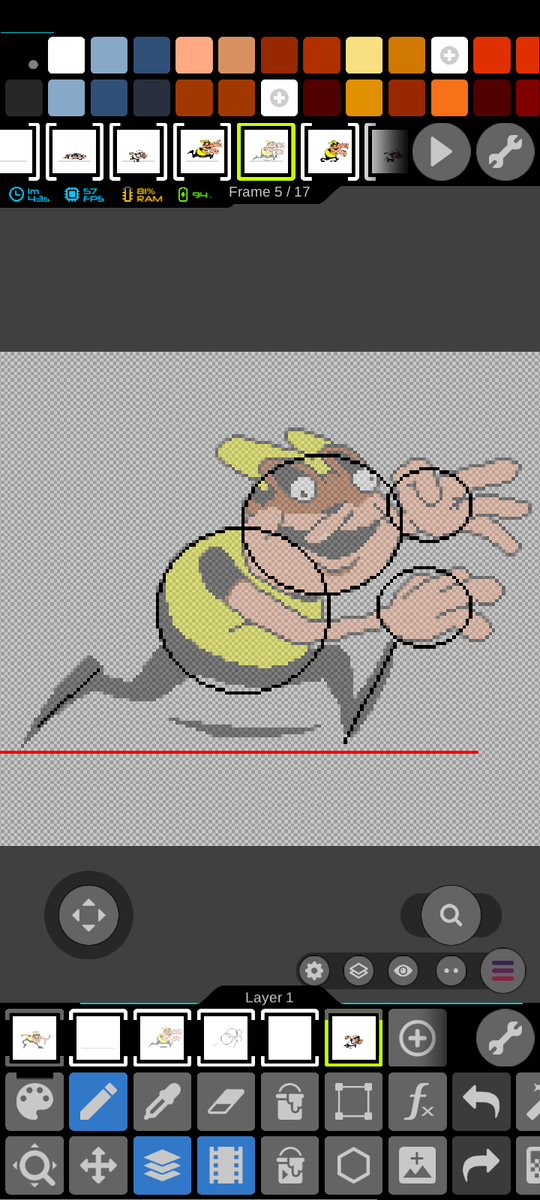Lio_bunnuy's tweet photo. Los consejos de Fishibi me sirvieron y no solo eso si no que supongo que cree mi propia técnica para ubicar a donde quiero que rebote el sprite, eztoi mui feli jeje estoy mejorado en la animación https://t.co/Fa5SDtmZf8