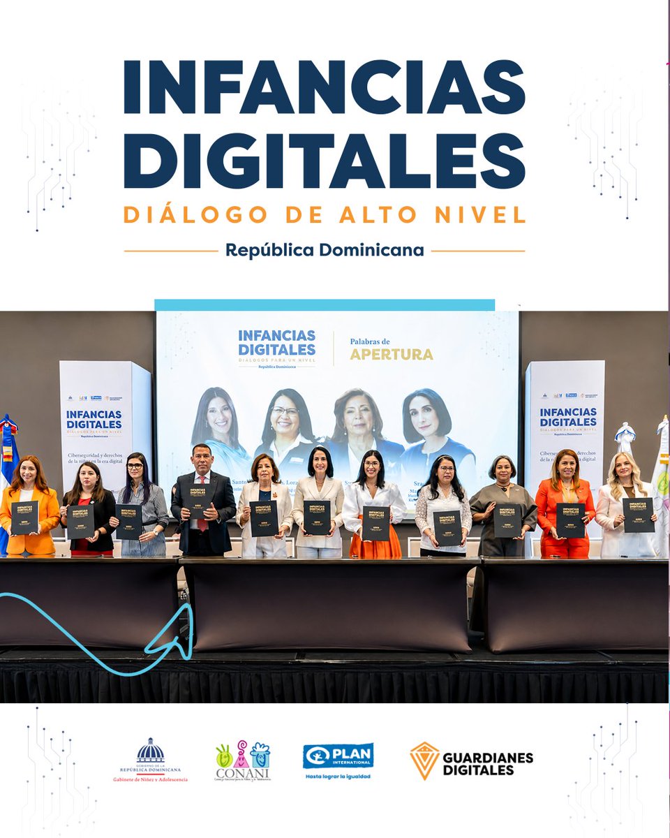 Plan_RD's tweet photo. Realizamos  el Primer Diálogo de Alto Nivel sobre Ciberseguridad y Derechos de la Niñez en la Era Digital, impulsado junto a @guardianes_digitales, CONANI y GANA. Un espacio que reunió a diversos sectores para fortalecer la educación digital, la ciberseguridad y la protección de niñas, niños y adolescentes en los entornos digitales. 🛡️💙
#InfanciasDigitales #Ciberseguridad
