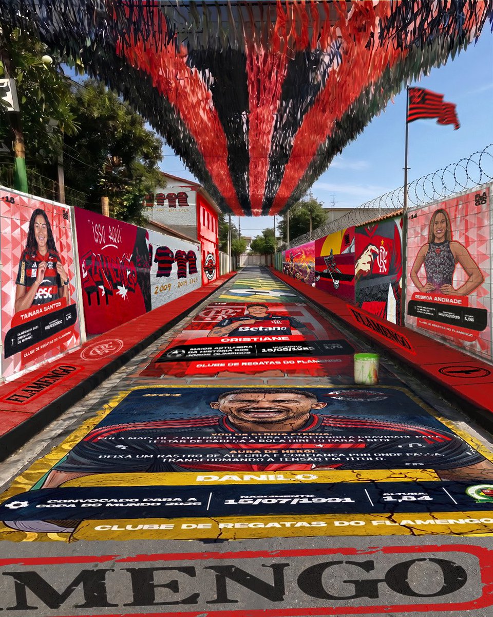 Flamengo's tweet photo. Falta muito pouco pra começar a Copa e a expectativa já tomou conta das ruas. É claro que o Mengão não ia ficar de fora... Já pensou se existisse o #AlbumdoMengao, com os craques de diferentes modalidades?

Vem com a gente, Nação! 👀🖼️ https://t.co/6zn4WtBTzC