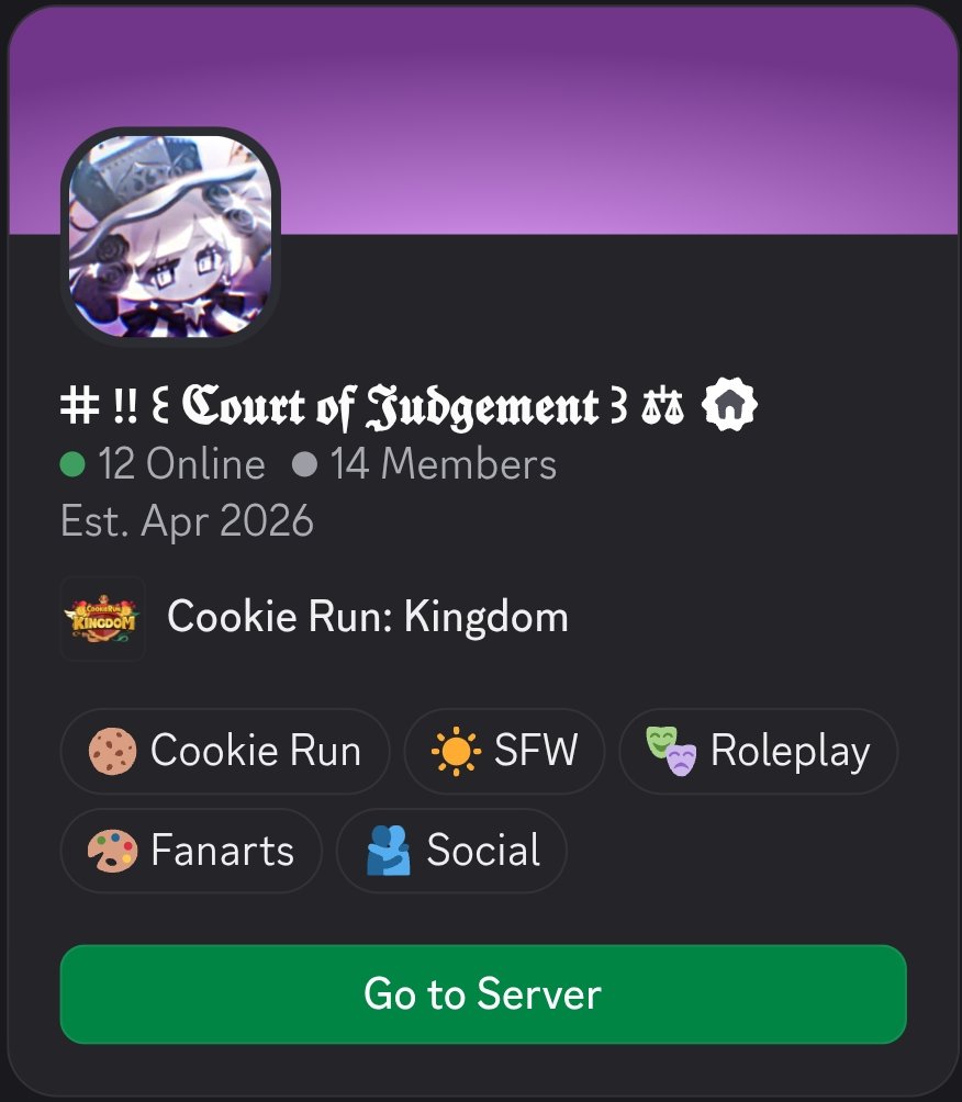 HanaeButterfly's tweet photo. Have you heard what's happened?
A new Cookie Run fan server?! And witch's Castle themed?! Yes! Join us! ❤︎
https://t.co/D6tjrjswNP
#CookieRun #cookierunkingsom #cookierunwitchscastle #crk #discord #firstsugarcookie #firstsaltcookie #shadowmilkcookie https://t.co/IWyrRNXKdG