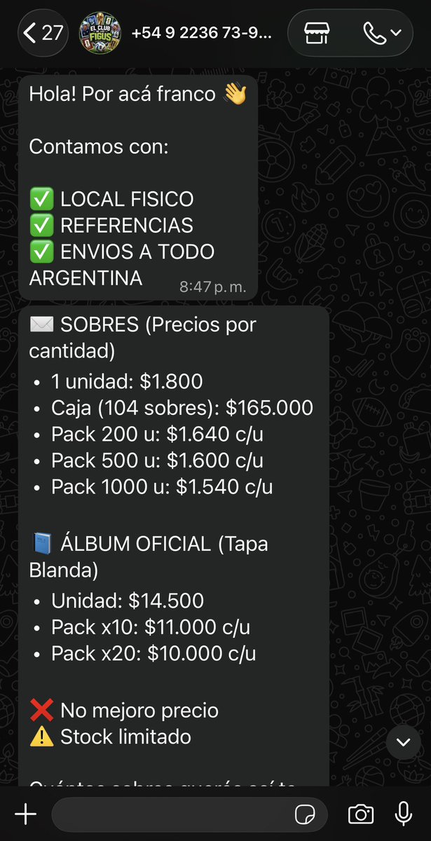 juliocblanco's tweet photo. #estafa telefono +5492236739525 supuesto “club de figuss”

Cuidado con este estafador. Juan Pablo Machado. 20-35314350-7

@PersonalAr #PersonalPay que raro que no tengan control de datos https://t.co/WFp0V90sbj