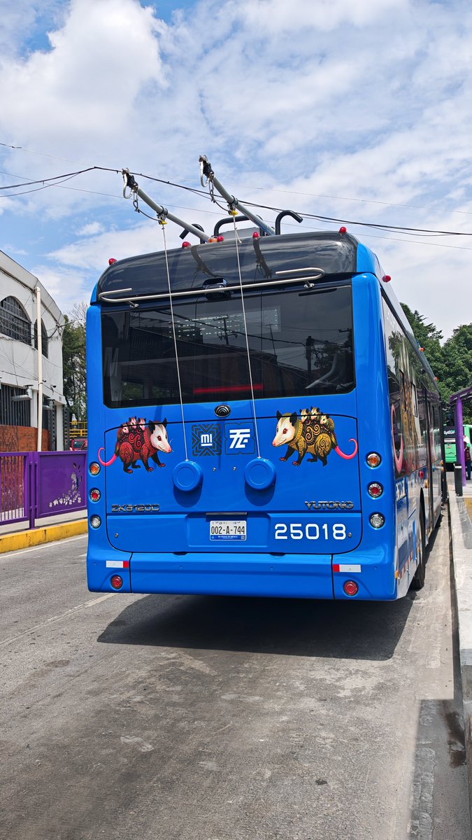 caminalex's tweet photo. A la grande le puse reuma

O sea esta bien  tematizar los troles así, sin embargo lo malo aquí es que omiten la señalización de seguridad, tal el caso de la parte trasera no cuenta con la advertencia de punto ciego.

O sea el paquete de viniles decorativos no incluye los viniles obligatorios. 

Estuve en @cetramcdmx Huipulco en Tlalpan - CDMX.